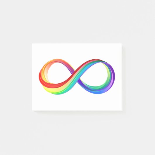 Gelaagd Rainbow Infinity symbool Post-it® Notes (Voorkant)
