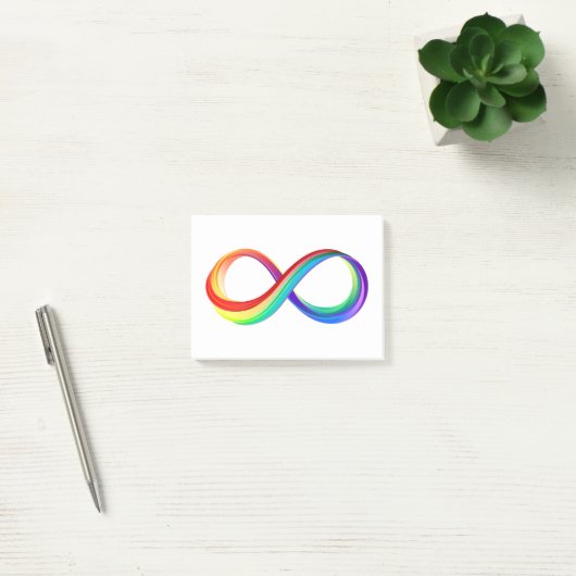 Gelaagd Rainbow Infinity symbool Post-it® Notes (Kantoor)