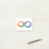 Gelaagd Rainbow Infinity symbool Post-it® Notes (Op bureau)
