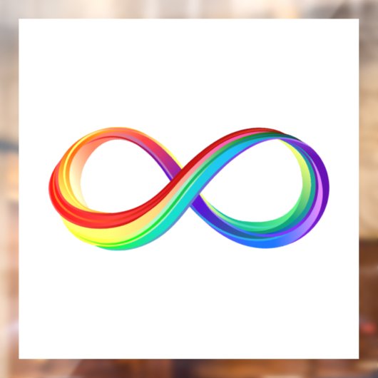 Gelaagd Rainbow Infinity symbool Raamsticker (Vel 2)