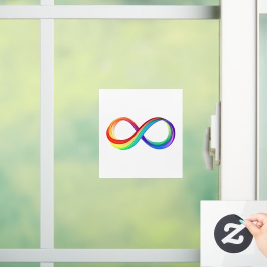Gelaagd Rainbow Infinity symbool Raamsticker (Huis)