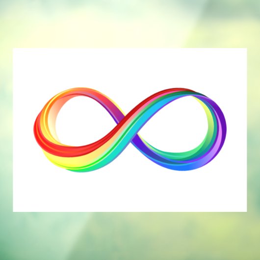 Gelaagd Rainbow Infinity symbool Raamsticker (Vel 3)