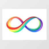 Gelaagd Rainbow Infinity symbool Raamsticker (Vel)