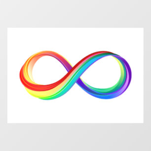 Gelaagd Rainbow Infinity symbool Raamsticker