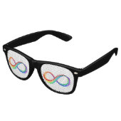Gelaagd Rainbow Infinity symbool Retro Zonnebril (Gekanteld)