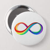 Gelaagd Rainbow Infinity symbool Ronde Button 4,0 Cm (Voorkant /achterkant)
