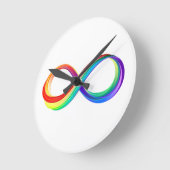 Gelaagd Rainbow Infinity symbool Ronde Klok (Hoek)