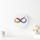 Gelaagd Rainbow Infinity symbool Ronde Klok (Huis)