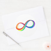 Gelaagd Rainbow Infinity symbool Ronde Sticker (Envelop)