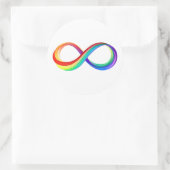 Gelaagd Rainbow Infinity symbool Ronde Sticker (Tas)