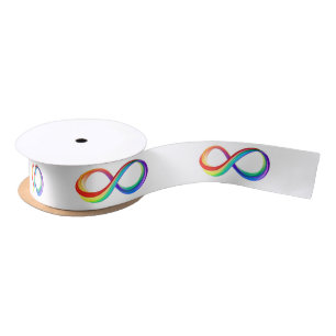 Gelaagd Rainbow Infinity symbool Satijnen Lint