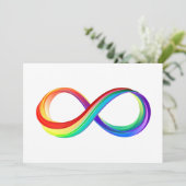 Gelaagd Rainbow Infinity symbool Save The Date (Staand voorkant)