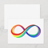 Gelaagd Rainbow Infinity symbool Save The Date (Voorkant / Achterkant)