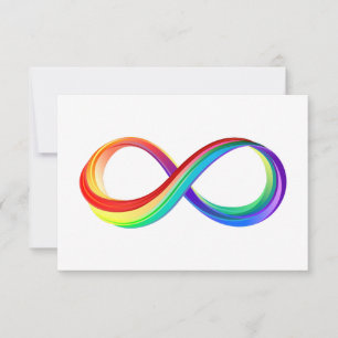 Gelaagd Rainbow Infinity symbool Save The Date
