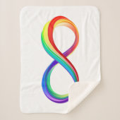 Gelaagd Rainbow Infinity symbool Sherpa Deken (Voorkant)