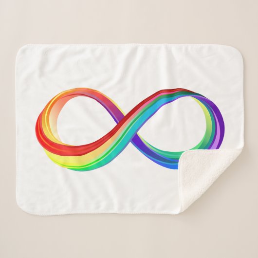 Gelaagd Rainbow Infinity symbool Sherpa Deken (Voorkant (horizontaal))