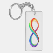 Gelaagd Rainbow Infinity symbool Sleutelhanger (Voorkant Links)