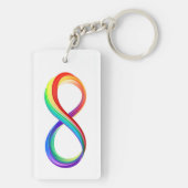 Gelaagd Rainbow Infinity symbool Sleutelhanger (achterkant)