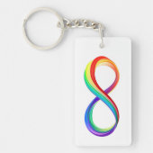 Gelaagd Rainbow Infinity symbool Sleutelhanger (Voorkant)