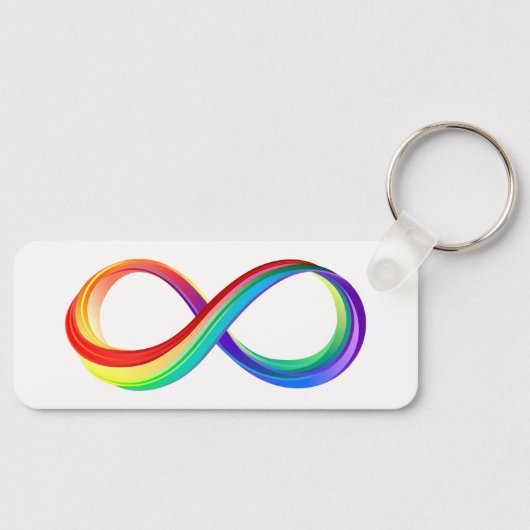 Gelaagd Rainbow Infinity symbool Sleutelhanger (Voorkant)