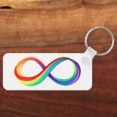 Gelaagd Rainbow Infinity symbool Sleutelhanger (Voorkant)