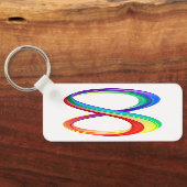Gelaagd Rainbow Infinity symbool Sleutelhanger (Achterkant)