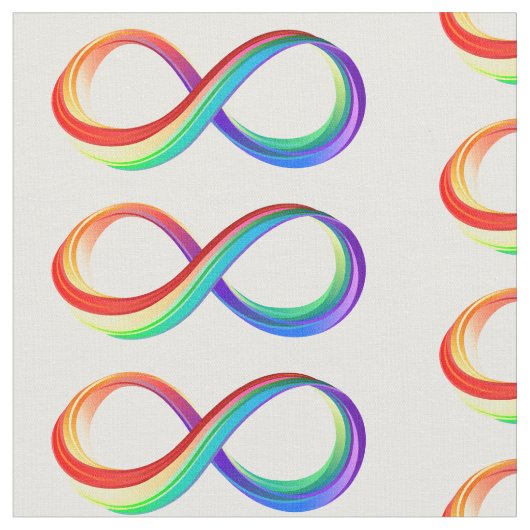 Gelaagd Rainbow Infinity symbool Stof (Close Up)