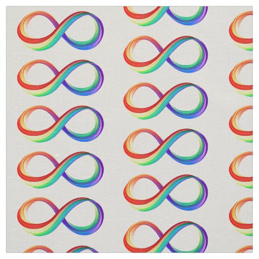 Gelaagd Rainbow Infinity symbool Stof (Swatch)