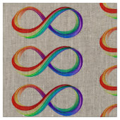Gelaagd Rainbow Infinity symbool Stof (Close Up)
