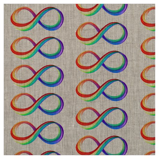 Gelaagd Rainbow Infinity symbool Stof (Swatch)