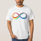 Gelaagd Rainbow Infinity symbool T-shirt (Voorkant)