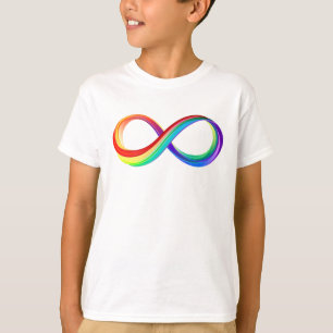 Gelaagd Rainbow Infinity symbool T-shirt