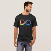 Gelaagd Rainbow Infinity symbool T-shirt (Voorkant volledig)