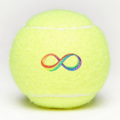 Gelaagd Rainbow Infinity symbool Tennisballen (Voorkant)