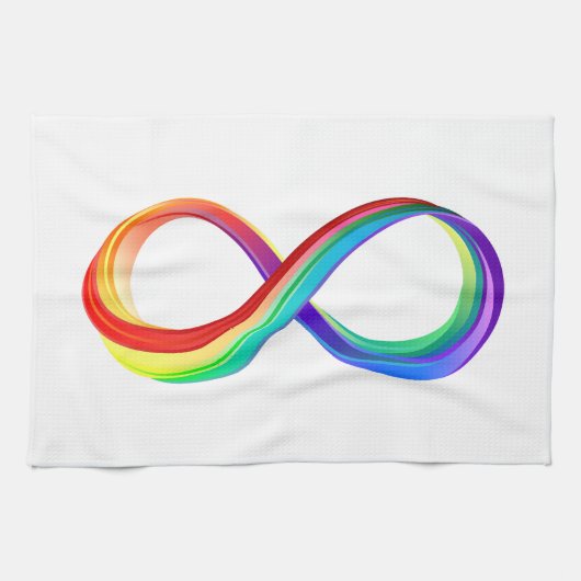 Gelaagd Rainbow Infinity symbool Theedoek (Horizontaal)