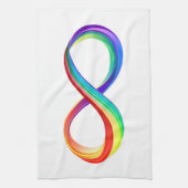Gelaagd Rainbow Infinity symbool Theedoek (Verticaal)