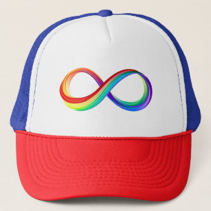 Gelaagd Rainbow Infinity symbool Trucker Pet