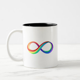 Gelaagd Rainbow Infinity symbool Tweekleurige Koffiemok