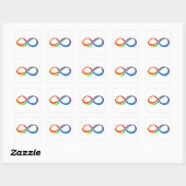 Gelaagd Rainbow Infinity symbool Vierkante Sticker (Vel)