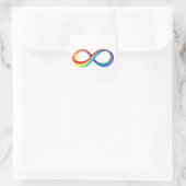Gelaagd Rainbow Infinity symbool Vierkante Sticker (Tas)