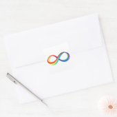 Gelaagd Rainbow Infinity symbool Vierkante Sticker (Envelop)