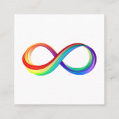 Gelaagd Rainbow Infinity symbool Vierkante Visitekaartje (Voorkant)