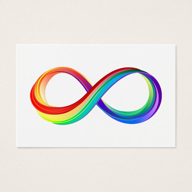 Gelaagd Rainbow Infinity symbool Visitekaartje (Voorkant)