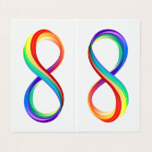 Gelaagd Rainbow Infinity symbool Visitekaartje (Buitenkant ongevouwen)