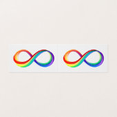 Gelaagd Rainbow Infinity symbool Visitekaartje (Buitenkant ongevouwen)