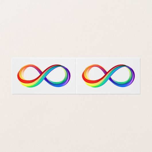 Gelaagd Rainbow Infinity symbool Visitekaartje (Buitenkant ongevouwen)
