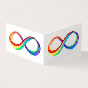 Gelaagd Rainbow Infinity symbool Visitekaartje