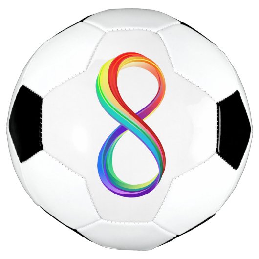 Gelaagd Rainbow Infinity symbool Voetbal (Gedraaid)