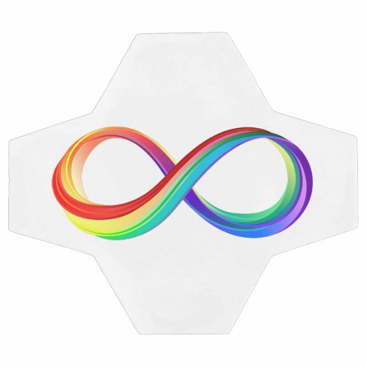 Gelaagd Rainbow Infinity symbool Voetbal (Enkel)
