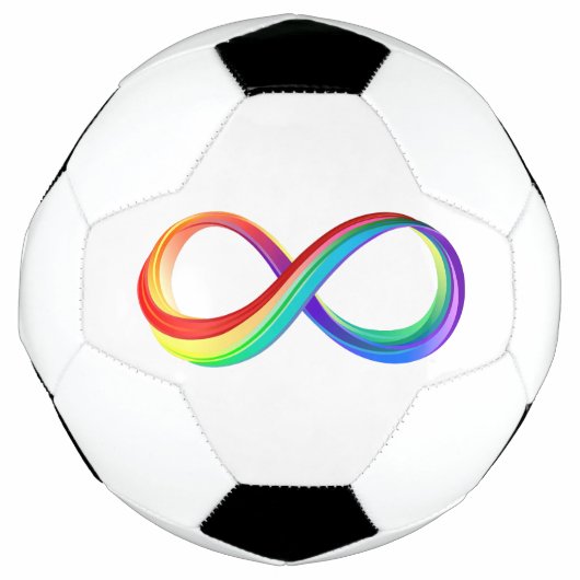 Gelaagd Rainbow Infinity symbool Voetbal (Voorkant)
